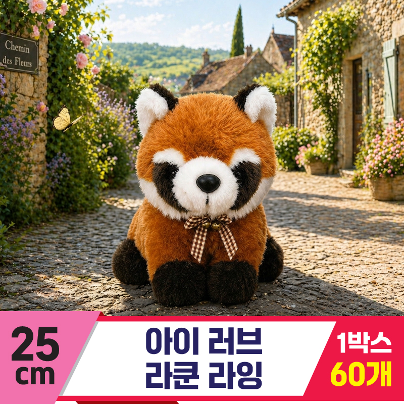[AM]25cm 아이 러브 라쿤/라잉 2종