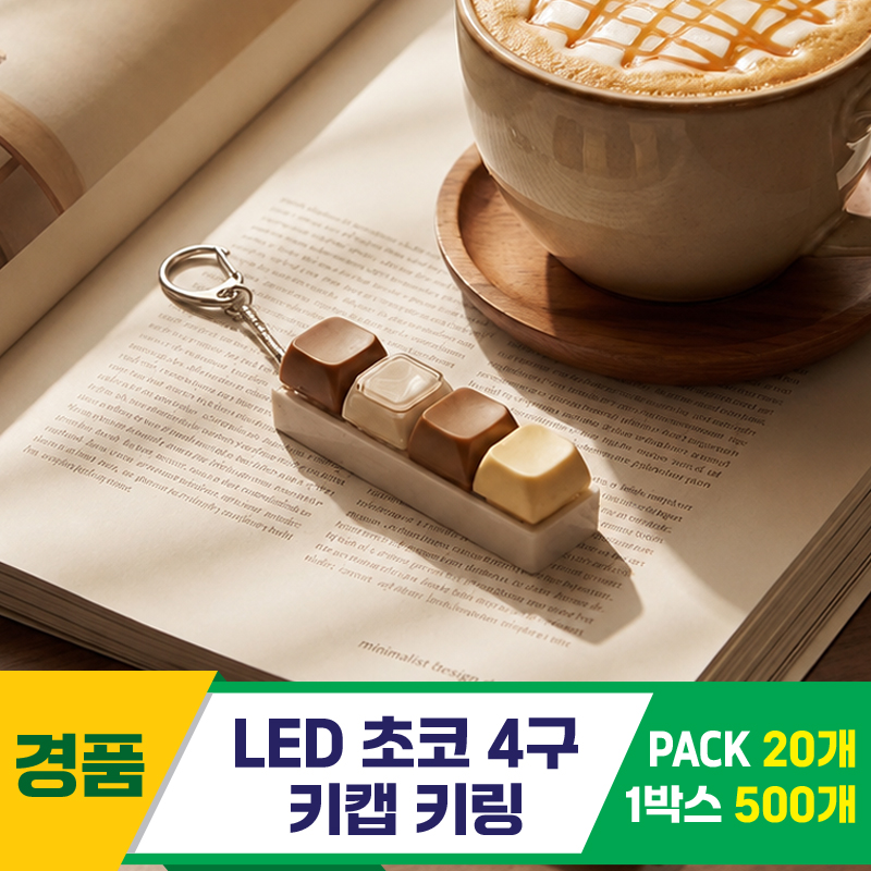 [GG]LED초코 4구 키캡 키링<20>